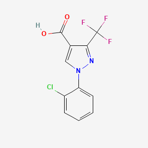 molecular formula C11H6ClF3N2O2 B1466093 1-(2-chloro-phenyl)-3-trifluoromethyl-1H-pyrazole-4-carboxylic acid CAS No. 1004528-61-3