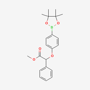 Phenyl-[4-(4,4,5,5-tetramethyl-[1,3,2]dioxaborolan-2-yl)-phenoxy]-acetic acid methyl ester