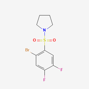 molecular formula C10H10BrF2NO2S B1466106 1-((2-Bromo-4,5-difluorophenyl)sulfonyl)pyrrolidine CAS No. 1229294-17-0