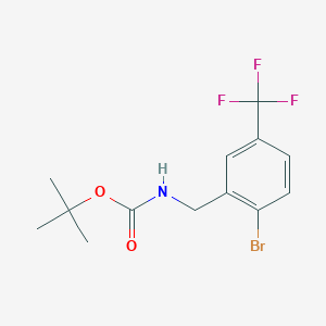 molecular formula C13H15BrF3NO2 B1466107 (2-溴-5-三氟甲基苄基)-氨基甲酸叔丁酯 CAS No. 1365840-88-5