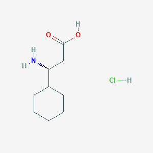 molecular formula C9H18ClNO2 B1466109 (3R)-3-amino-3-cyclohexylpropanoic acid hydrochloride CAS No. 219310-11-9