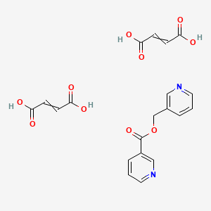 molecular formula C20H18N2O10 B14661091 But-2-enedioic acid;pyridin-3-ylmethyl pyridine-3-carboxylate CAS No. 49673-76-9