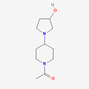 molecular formula C11H20N2O2 B1466110 1-[4-(3-Hydroxypyrrolidin-1-yl)piperidin-1-yl]ethan-1-one CAS No. 1824051-88-8