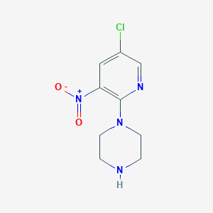 molecular formula C9H11ClN4O2 B1466111 1-(5-氯-3-硝基吡啶-2-基)哌嗪 CAS No. 869937-82-6