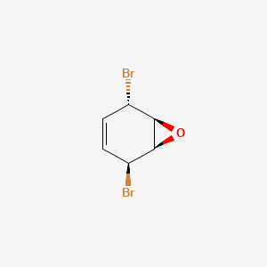 molecular formula C6H6Br2O B14661129 7-Oxabicyclo(4.1.0)hept-3-ene, 2,5-dibromo-, trans- CAS No. 39573-56-3