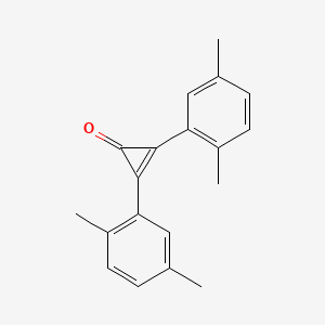 molecular formula C19H18O B14661146 2,3-Bis(2,5-dimethylphenyl)cycloprop-2-en-1-one CAS No. 52033-79-1