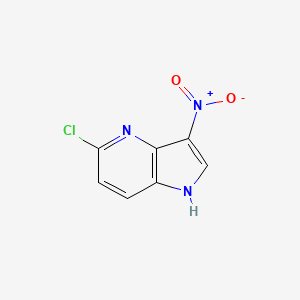molecular formula C7H4ClN3O2 B1466116 5-chloro-3-nitro-1H-pyrrolo[3,2-b]pyridine CAS No. 1116136-63-0