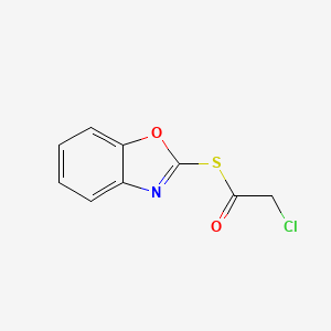 molecular formula C9H6ClNO2S B14661176 S-1,3-Benzoxazol-2-yl chloroethanethioate CAS No. 37061-46-4