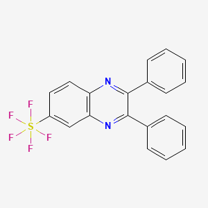 molecular formula C20H13F5N2S B1466118 2,3-二苯基-6-(五氟磺酰基)喹喔啉 CAS No. 1379803-63-0