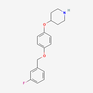 4-{4-[(3-Fluorobenzyl)oxy]phenoxy}piperidine