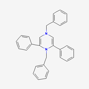 molecular formula C30H26N2 B14661193 1,4-Dibenzyl-2,6-diphenyl-1,4-dihydropyrazine CAS No. 49570-21-0