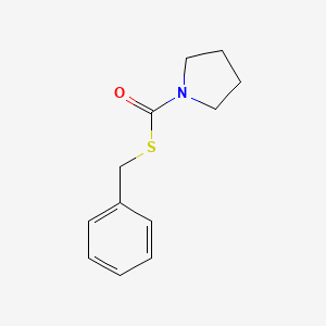 molecular formula C12H15NOS B14661197 S-benzyl 1-pyrrolidinecarbothioate CAS No. 51861-49-5