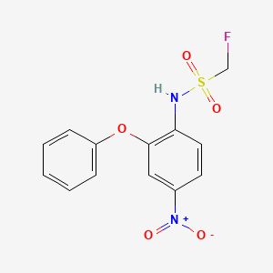 molecular formula C13H11FN2O5S B14661203 1-Fluoro-N-(4-nitro-2-phenoxyphenyl)methanesulfonamide CAS No. 52044-98-1