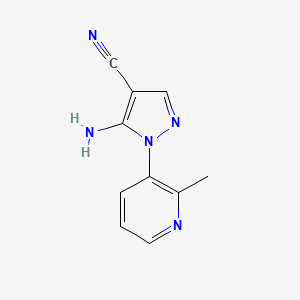 molecular formula C10H9N5 B1466126 5-Amino-1-(2-methyl-3-pyridinyl)-1H-pyrazole-4-carbonitrile CAS No. 1207832-69-6
