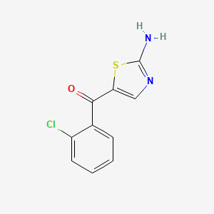 molecular formula C10H7ClN2OS B1466129 5-[(2-Chlorophenyl)carbonyl]-1,3-thiazol-2-amine CAS No. 848462-68-0