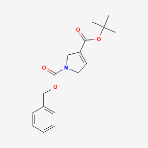 molecular formula C17H21NO4 B1466132 1-Benzyl 3-(tert-butyl) 2,5-dihydro-1H-pyrrole-1,3-dicarboxylate CAS No. 1353503-24-8