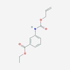molecular formula C13H15NO4 B1466138 Ethyl 3-{[(2-propen-1-yloxy)carbonyl]amino}benzoate CAS No. 1160626-00-5