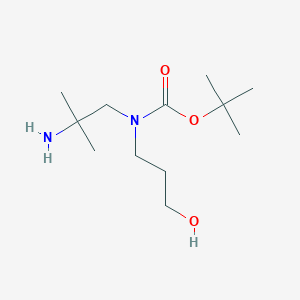 2-Amino-1-(tert-butoxycarbonyl-3-hydroxypropylamino)-2-methylpropane