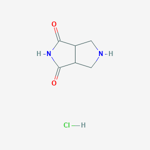 molecular formula C6H9ClN2O2 B1466143 (Tetrahydropyrrolo[3,4-c]pyrrole-1,3(2H,3aH)-dione hydrochloride CAS No. 2206968-09-2