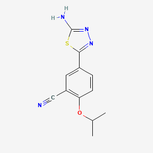 5-(5-Amino-1,3,4-thiadiazol-2-yl)-2-[(1-methylethyl)oxy]benzonitrile