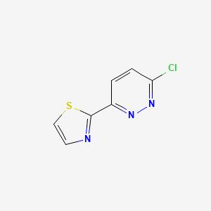 molecular formula C7H4ClN3S B1466153 3-Chloro-6-thiazol-2-yl-pyridazine CAS No. 943541-24-0