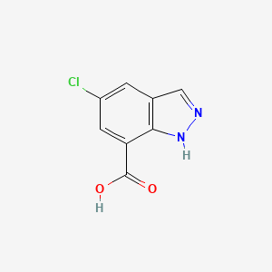 molecular formula C8H5ClN2O2 B1466155 5-氯-1H-吲唑-7-羧酸 CAS No. 875305-85-4