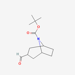 molecular formula C13H21NO3 B1466157 3-甲酰基-8-氮杂双环[3.2.1]辛烷-8-甲酸叔丁酯 CAS No. 799283-63-9