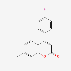 molecular formula C16H11FO2 B1466158 4-(4-fluorophenyl)-7-methyl-2H-chromen-2-one CAS No. 910656-29-0