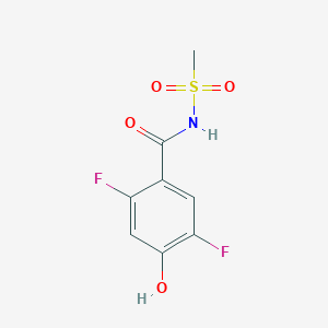 molecular formula C8H7F2NO4S B1466162 2,5-difluoro-4-hydroxy-N-(methylsulfonyl)benzamide CAS No. 1354963-02-2