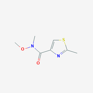 molecular formula C7H10N2O2S B1466163 N-Methoxy-N,2-dimethylthiazole-4-carboxamide CAS No. 721455-02-3