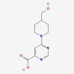 6-(4-(Hydroxymethyl)piperidin-1-yl)pyrimidine-4-carboxylic acid