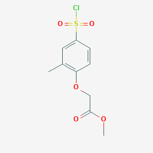 molecular formula C10H11ClO5S B1466171 (4-氯磺酰基-2-甲基-苯氧基)-乙酸甲酯 CAS No. 56077-82-8