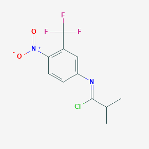 (1Z)-2-Methyl-N-[4-nitro-3-(trifluoromethyl)phenyl]propanimidoyl chloride