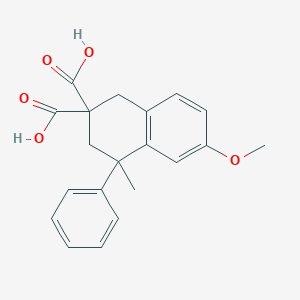 6-Methoxy-4-methyl-4-phenyl-1,3-dihydronaphthalene-2,2-dicarboxylic acid