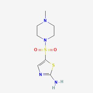 molecular formula C8H14N4O2S2 B1466177 5-((4-Methylpiperazin-1-yl)sulfonyl)thiazol-2-amine CAS No. 859524-21-3
