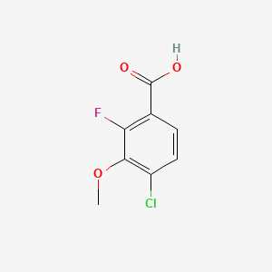 molecular formula C8H6ClFO3 B1466178 4-氯-2-氟-3-甲氧基苯甲酸 CAS No. 1169870-80-7