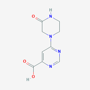 molecular formula C9H10N4O3 B1466180 6-(3-Oxopiperazin-1-yl)pyrimidine-4-carboxylic acid CAS No. 1097254-99-3