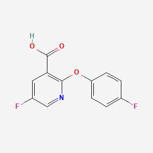 molecular formula C12H7F2NO3 B1466183 5-Fluoro-2-(4-fluorophenoxy)nicotinic acid CAS No. 847728-83-0