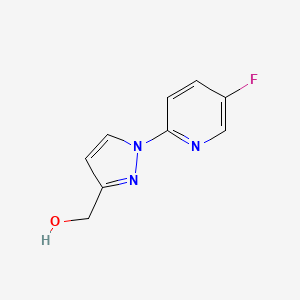 molecular formula C9H8FN3O B1466184 [1-(5-Fluoropyridin-2-yl)-1H-pyrazol-3-yl]methanol CAS No. 1410040-56-0