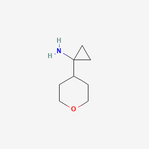 B1466199 1-(Tetrahydro-2H-pyran-4-YL)cyclopropanamine CAS No. 944142-47-6