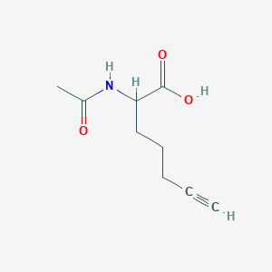 molecular formula C9H13NO3 B1466200 2-Acetamidohept-6-ynoic acid CAS No. 1566331-88-1