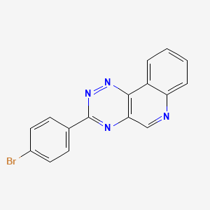 molecular formula C16H9BrN4 B14662017 3-(4-Bromophenyl)[1,2,4]triazino[5,6-c]quinoline CAS No. 51093-94-8