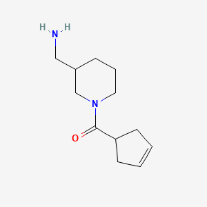 molecular formula C12H20N2O B1466206 [1-(环戊-3-烯-1-羰基)哌啶-3-基]甲胺 CAS No. 1340410-34-5