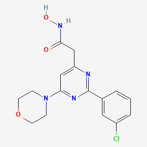 4-Pyrimidineacetohydroxamic acid, 2-(m-chlorophenyl)-6-morpholino-