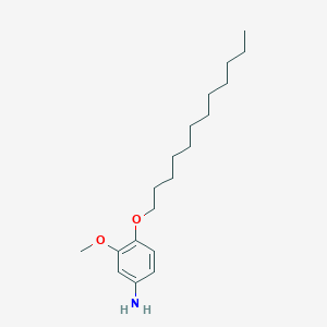 molecular formula C19H33NO2 B14662111 Benzenamine, 4-(dodecyloxy)-3-methoxy- CAS No. 37778-59-9