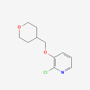 molecular formula C11H14ClNO2 B1466213 2-氯-3-((四氢-2H-吡喃-4-基)甲氧基)吡啶 CAS No. 1492165-27-1