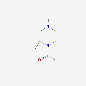 molecular formula C8H16N2O B1466219 1-(2,2-二甲基哌嗪-1-基)乙酮 CAS No. 1266872-99-4