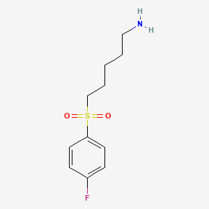 molecular formula C11H16FNO2S B1466225 5-(4-Fluorobenzenesulfonyl)pentylamine CAS No. 1343982-73-9