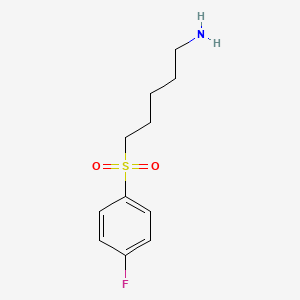 molecular formula C11H16FNO2S B1466225 5-(4-氟苯磺酰)戊胺 CAS No. 1343982-73-9