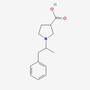 molecular formula C14H19NO2 B1466235 1-(1-Phenylpropan-2-yl)pyrrolidine-3-carboxylic acid CAS No. 1494377-88-6
